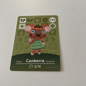 Animal Crossing Amiibo card #232 Canberra